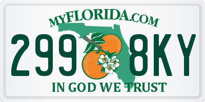 FL license plate 2998KY