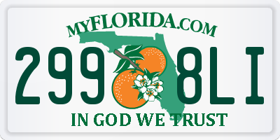 FL license plate 2998LI