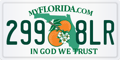 FL license plate 2998LR