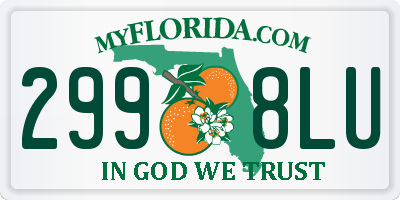 FL license plate 2998LU
