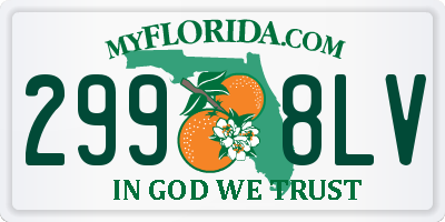 FL license plate 2998LV
