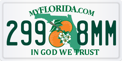 FL license plate 2998MM