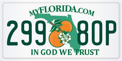 FL license plate 2998OP