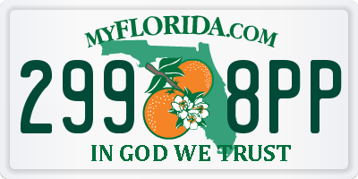 FL license plate 2998PP