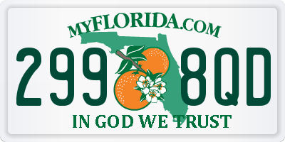 FL license plate 2998QD