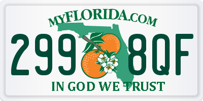 FL license plate 2998QF