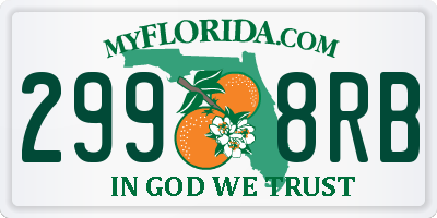 FL license plate 2998RB