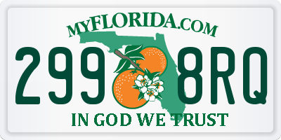 FL license plate 2998RQ