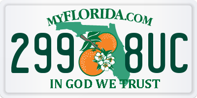 FL license plate 2998UC