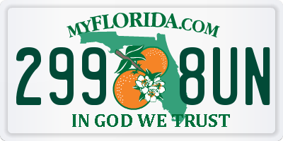 FL license plate 2998UN