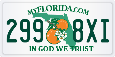 FL license plate 2998XI