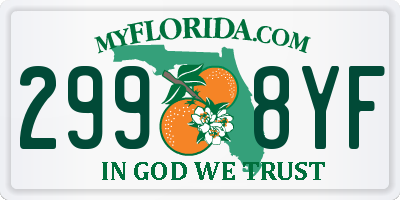 FL license plate 2998YF