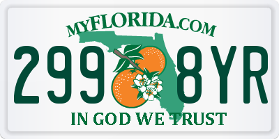 FL license plate 2998YR