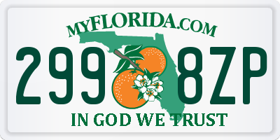 FL license plate 2998ZP
