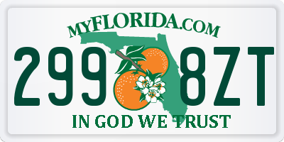 FL license plate 2998ZT