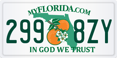 FL license plate 2998ZY