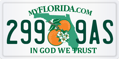 FL license plate 2999AS
