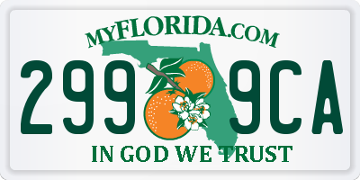 FL license plate 2999CA