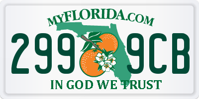 FL license plate 2999CB