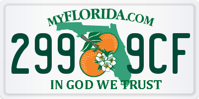 FL license plate 2999CF