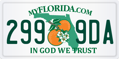 FL license plate 2999DA
