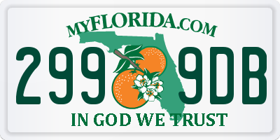 FL license plate 2999DB
