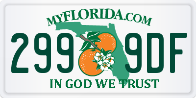 FL license plate 2999DF