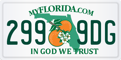 FL license plate 2999DG