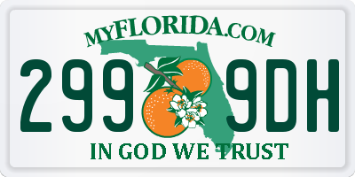 FL license plate 2999DH