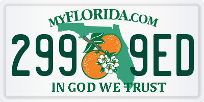 FL license plate 2999ED