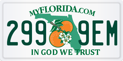 FL license plate 2999EM