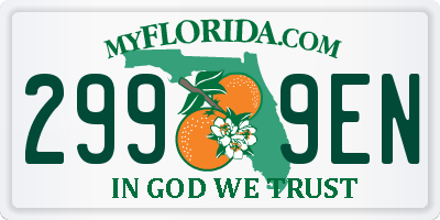 FL license plate 2999EN