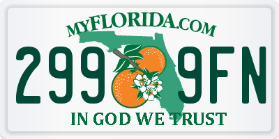 FL license plate 2999FN