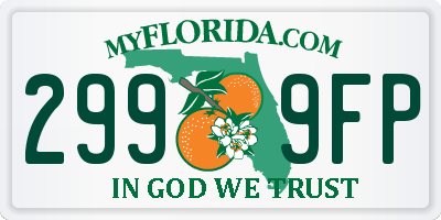 FL license plate 2999FP