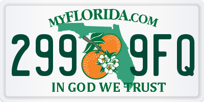 FL license plate 2999FQ