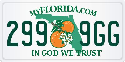 FL license plate 2999GG