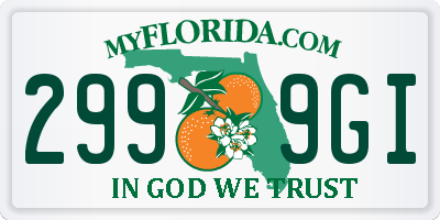 FL license plate 2999GI