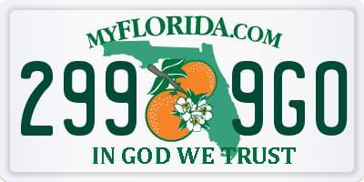 FL license plate 2999GO