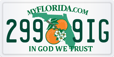 FL license plate 2999IG