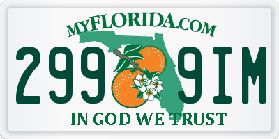 FL license plate 2999IM
