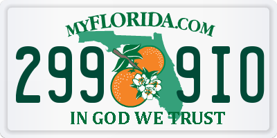 FL license plate 2999IO