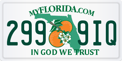FL license plate 2999IQ