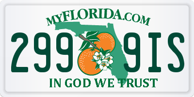 FL license plate 2999IS