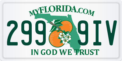 FL license plate 2999IV