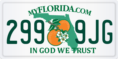 FL license plate 2999JG