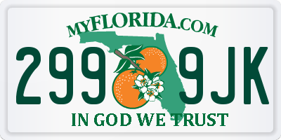 FL license plate 2999JK
