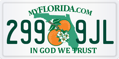 FL license plate 2999JL