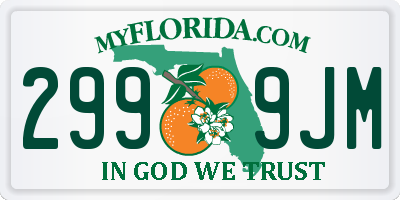 FL license plate 2999JM