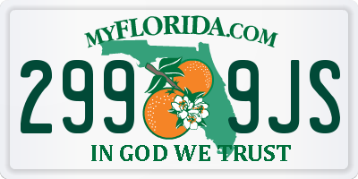 FL license plate 2999JS