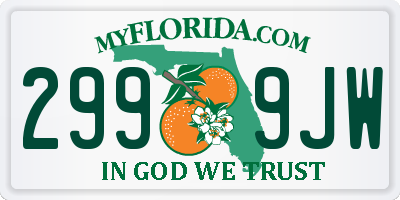 FL license plate 2999JW